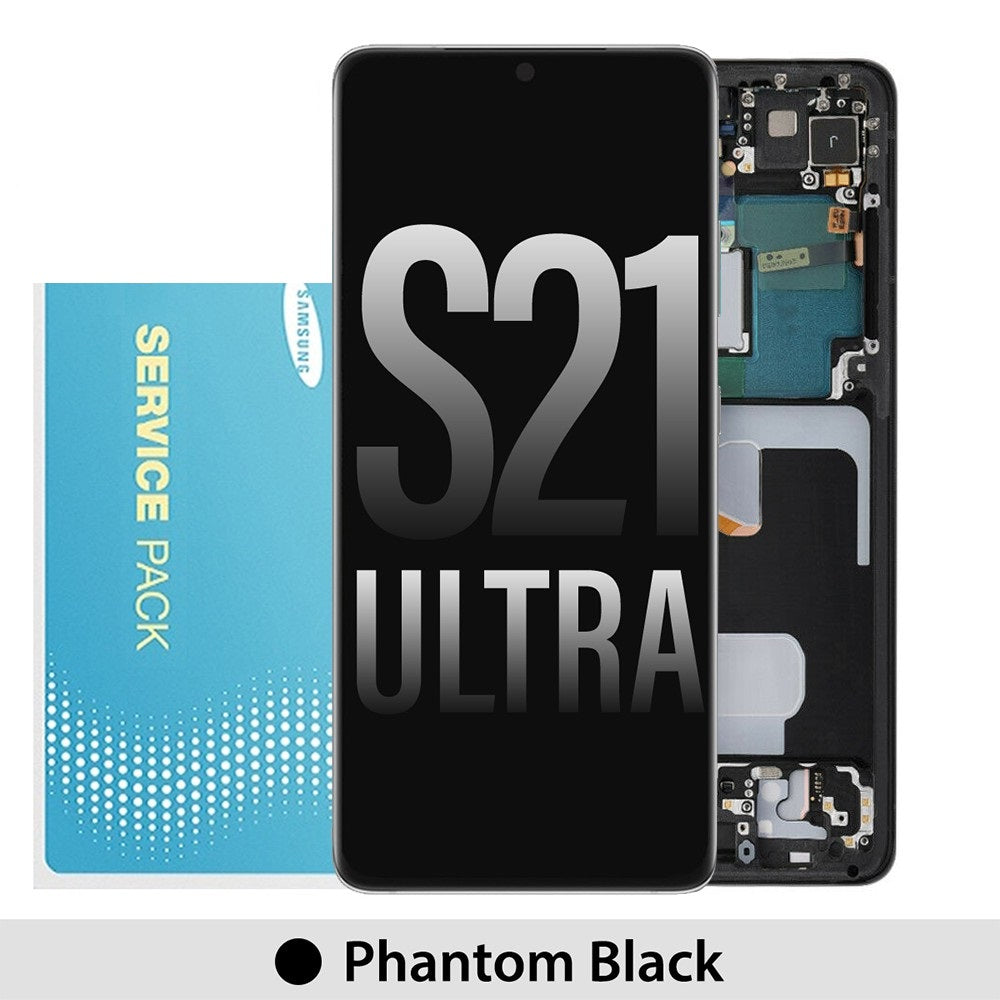 Samsung Galaxy S21 Ultra 5G G998 OLED Screen Replacement Digitizer GH82-24589A/24590A/24591A/24925A/24499A (Gold)-Phantom Black Samsung Galaxy S21 Ultra 5G G998 OLED Screen Replacement Digitizer GH82-24589A/24590A/24591A/24925A/24499A (Gold)-Phantom Black
